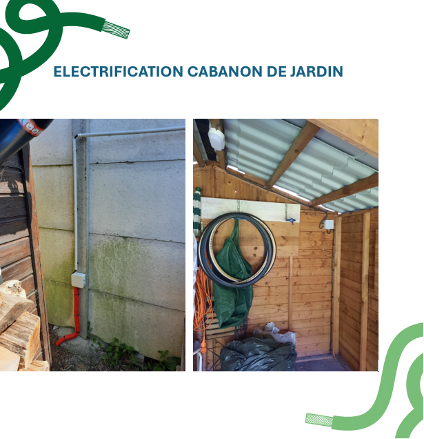 Électrification d'un cabanon de jardin
