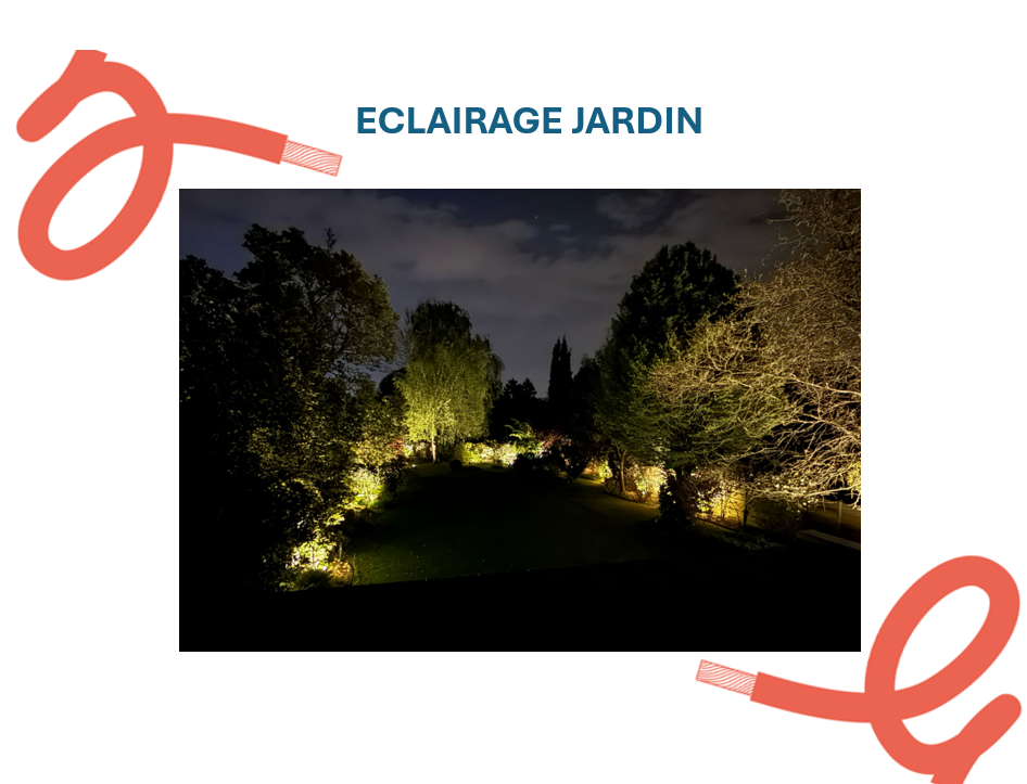 Éclairage extérieur de jardin de nuit