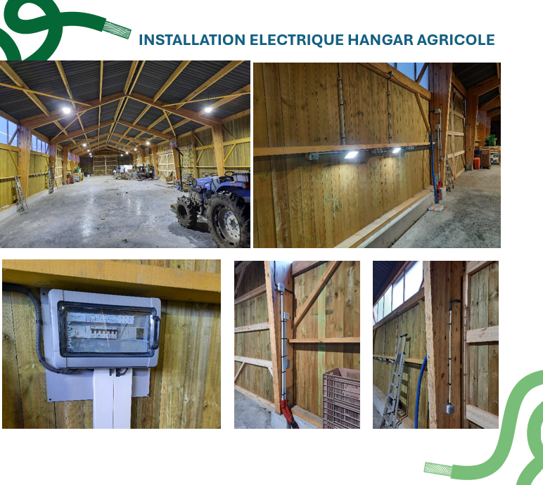 Installation électrique complète d'un hangar agricole